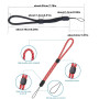 LiJuanWang Lanyard Dragonne Poignet,6 pièces Lanière de dragonne à main réglable,lanière de caméra,Clef Bracelet Lanière,Cordons