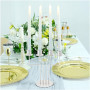 BOBOZHONG Mini Bougeoir en métal,20 pièces Chandelier Petit,Support de Bougies,Bougeoir Décoration de Table Bougie Buses Métal,I