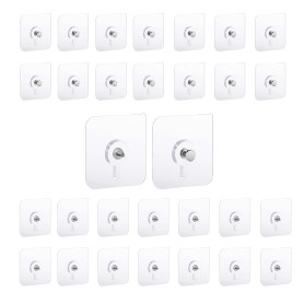 Lot de 30 crochets adhésifs muraux