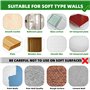 Lot de 30 crochets adhésifs muraux, ni clou ni vis, vis adhésives sans perforation, transparents, fixation murale forte pour cui