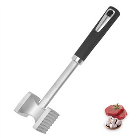 Marteau Viande 27 cm en Acier Inoxydable – Attendrisseur de Viande à Double Face antiadhésif pour Steak