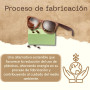 Astur Group Lunettes de soleil pour homme et femme avec protection UV400. Lunettes de soleil avec monture écologique en café rec