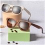Astur Group Lunettes de soleil pour homme et femme avec protection UV400. Lunettes de soleil avec monture écologique en café rec