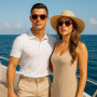 Astur Group Lunettes de soleil pour homme et femme avec protection UV400. Lunettes de soleil avec monture écologique en café rec