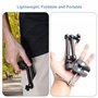 JUNART Bras Magique réglable de 11 Pouces avec Super Pince et Pince pour téléphone Portable, Filetage antidérapant de 1/4 Pouce,