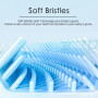 6 Pcs Brosse à Dent Enfant en Forme de U pour Enfant et Bébé avec Tête en Silicone, Masse les Gencives et Fournit un 360° Nettoy