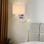 Applique de Lecture à LED Applique Murale Moderne en Chrome Poli avec Projecteur Ajustable à col Cygn