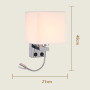 ALLOMN Applique de Chevet, Applique de Lecture à LED Applique Murale Moderne en Chrome Poli avec Projecteur Ajustable à col Cygn