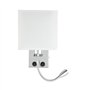 ALLOMN Applique de Chevet, Applique de Lecture à LED Applique Murale Moderne en Chrome Poli avec Projecteur Ajustable à col Cygn