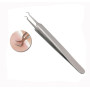 set (3PCS) Silver Professional Retirer les points noirs Pince à épiler Acier inoxydable Droit / incliné et pointu