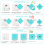 OTCRAFT Tableau de score 30,5 x 30,5 cm pour la fabrication d'enveloppes/boîtes-cadeaux ; grand tableau de score multifonction a