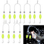 ARTGUTS Lot de 6 hameçons doubles avec ligne de base inversée