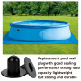 CUVZORA 2 Pièces Bouchons de Piscine, Bouchon de vidange de Piscine, Pompe de Filtre de Piscine, Noir Bouchon Trou Crépine de Pi