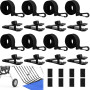 ARTGUTS Enrouleur de piscine - Lot de 8 sangles de maintien et 8 pinces - Sangles de couverture solaire et clips - Pour bâche de