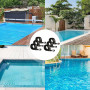 ARTGUTS Enrouleur de piscine - Lot de 8 sangles de maintien et 8 pinces - Sangles de couverture solaire et clips - Pour bâche de