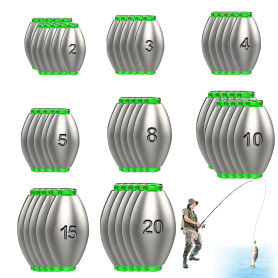 ARTGUTS Dropshot Lot de 50 plombs de pêche amovibles