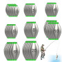 ARTGUTS Dropshot Lot de 50 plombs de pêche amovibles