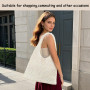 CUVZORA Sac à bandoulière été femme - Sac boho crocheté - Filet léger pour plage, vacances, shopping & quotidien - Tendances est