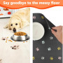 ARTGUTS Tapis de gamelle pour chiens et chats - Absorbant - Séchage rapide - Tapis d'alimentation antidérapant pour animaux de c
