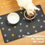 ARTGUTS Tapis de gamelle pour chiens et chats - Absorbant - Séchage rapide - Tapis d'alimentation antidérapant pour animaux de c