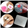 Yueser 3 Pcs Palette de Mélange en Acier Inoxydable Bague à Doigt Palette de Couleurs avec Spatule pour Fond de Teint/Ombre À Pa