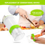 Coupe Concombre Mandoline Outil Cuisine - Coupe-legumes Manuelle Multifonctionnel avec Lame en Acier Inoxydable pour Fruits, Car