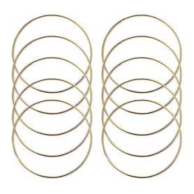 YZROHYI 10 Pièces Cercle Métal Macramé 15 CM