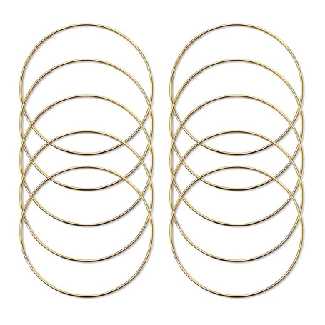 YZROHYI 10 Pièces Cercle Métal Macramé 15 CM