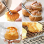 YZROHYI 5 Pièces Douille Patisserie Inox,Douille Garnir Choux,Douille de Remplissage Patisserie,Douille Metal Professionnelles,S