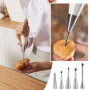 YZROHYI 5 Pièces Douille Patisserie Inox,Douille Garnir Choux,Douille de Remplissage Patisserie,Douille Metal Professionnelles,S