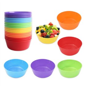 YZROHYI 18pcs Bol Plastique Reutilisable 370 ML