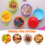 YZROHYI 18pcs Bol Plastique Reutilisable 370 ML,Saladier Plastique Incassable,Bols Petit Dejeuner,Bols à Cereales Multicolores,S