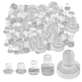 Lot de 50 amortisseurs en caoutchouc transparent pour meubles - Anti-collision - Pour tables en verre