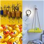 HATANSE 150 Pièce Crochets à Visser Inox 9 Tailles Crochet Lustre Plafond Crochets à Vis en Métal Screw in Hooks pour Lampes Clé