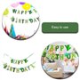 SuKeYuan Bannière d'anniversaire sur le thème des dinosaures pour décoration de fête sur le thème de la forêt