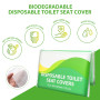 80 Pièces Protection WC Cuvette Jetable pour Enfant et Adulte, Portable Housse de Siège de Toilette Jetable pour Hôtel, Hôpitaux