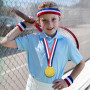 3 Pièces Médailles pour Enfants, Médaille en Métal doré, Médailles pour Journée Sportive avec Collier en Ruban pour Prix de Jour