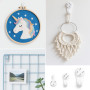 YISCOKO Lot de 3 crochets muraux sans trace pour accrocher des tableaux, des photos, des miroirs (trois tailles)