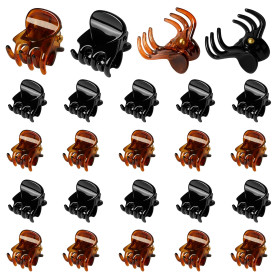 YISCOKO Lot de 24 petites pinces à cheveux antidérapantes pour femmes et filles avec étui de rangement