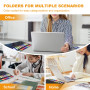 Trieur Document, Trieur 12 Compartiments A4 Étiquettes en Ruban, Rangement Papier Administratif avec Étiquettes Autocollantes Éc