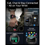 Rmana Montre Connectée Homme, Smartwatch avec GPS intégré Appels Bluetooth et Écran HD 1.39", 3ATM Étanche et Batterie 530mAh, M