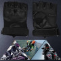 HAOMEEDUO Gants Tactique Militaire Demi Doigt en Cuir - Pour Moto, Tir, Cyclisme, VTT, Scooter - Anti-dérapant - Été - Randonnée