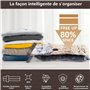 Sacs sous vide pour vêtements - 6 pièces (L/M/S) - Gain de place - Hermétiques avec double fermeture éclair - Idéal pour les vêt