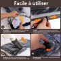 Sacs sous vide pour vêtements - 6 pièces (L/M/S) - Gain de place - Hermétiques avec double fermeture éclair - Idéal pour les vêt