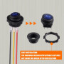 HUAREW bleu rond LED interrupteur à bascule boîtier étanche 3 broches 12V20A pour/voiture/Yacht/rénovation d'appareils ménagers 