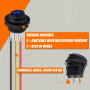 HUAREW bleu rond LED interrupteur à bascule boîtier étanche 3 broches 12V20A pour/voiture/Yacht/rénovation d'appareils ménagers 