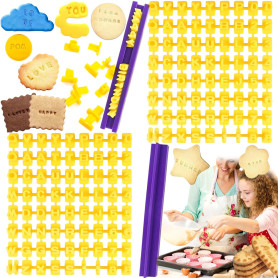 truee 144 Pièces Cookie Stamp Letter Stamp