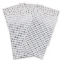 Lot de 5 feuilles de strass autocollants transparents en acrylique pour loisirs créatifs