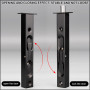 Srup 2 Pièces Cache Slide Slide Bolt Lock, Door Flush Bolt, Loquet de Sécurité à Levier en Acier Inoxydable, 15,2 Cm Loquet Cach