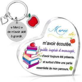 Cadeau Maîtresse d'École - Ornement Acrylique - Idée Cadeau ATSEM